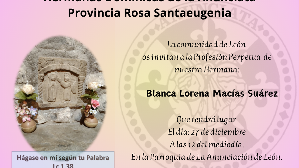 PROFESIÓN PERPETUA DE LA H. LORENA MACÍAS – DICIEMBRE DE 2023
